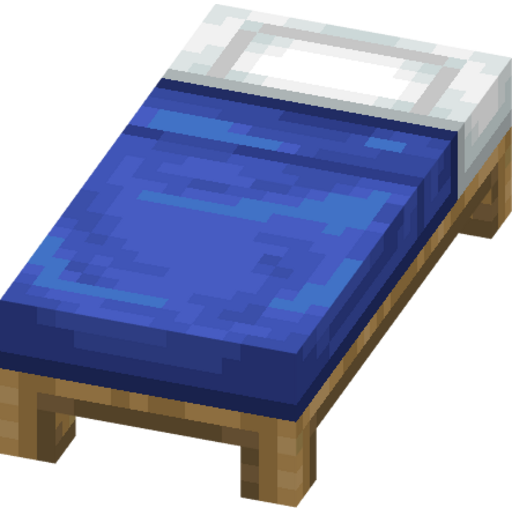 Blue Bed - 3D View