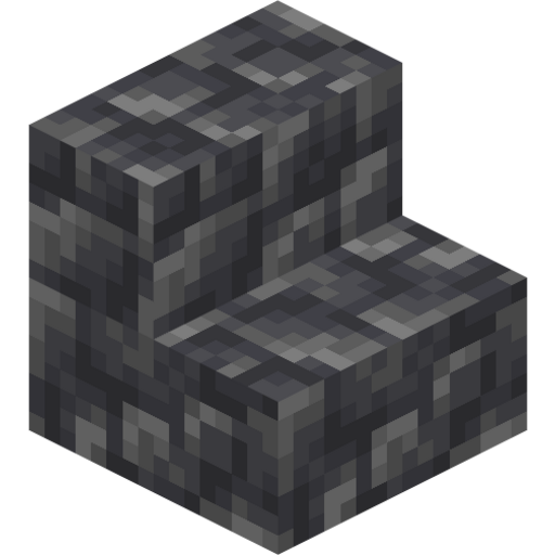 Cobbled Deepslate Stairs - 3D View