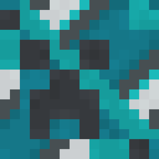 Cyan Glazed Terracotta - Flat View