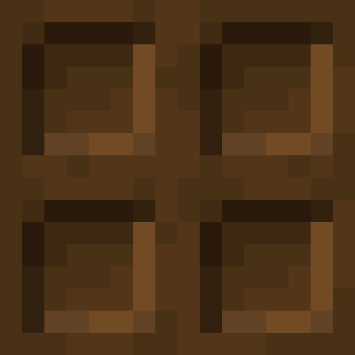 Dark Oak Trapdoor - Flat View