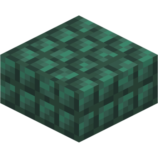 Dark Prismarine Slab - 3D View