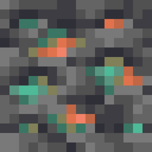 Deepslate Copper Ore - Flat View