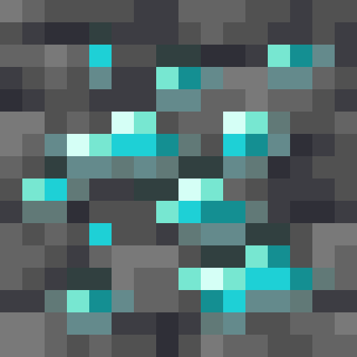 Deepslate Diamond Ore - Flat View