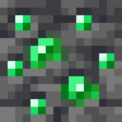 Deepslate Emerald Ore - Flat View