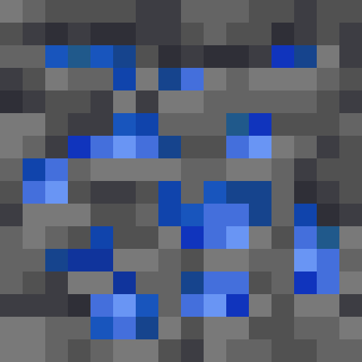 Deepslate Lapis Ore - Flat View