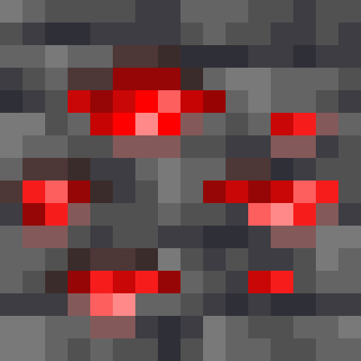 Deepslate Redstone Ore - Flat View