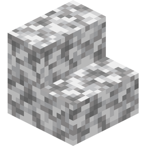 Diorite Stairs - 3D View