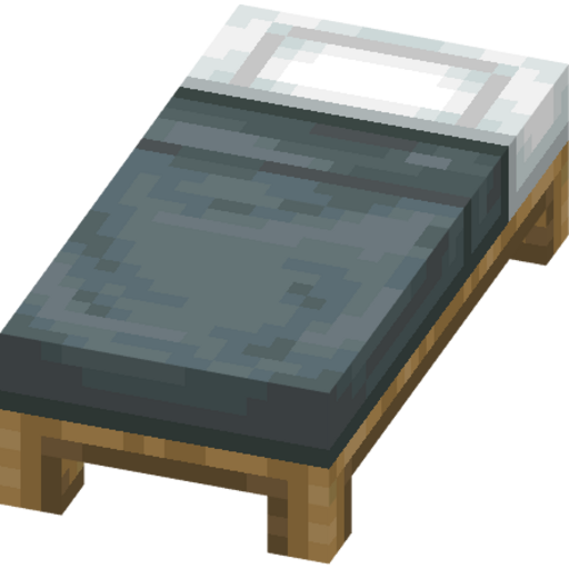 Gray Bed - 3D View