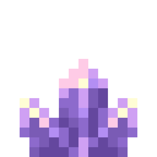 Large Amethyst Bud - Flat View