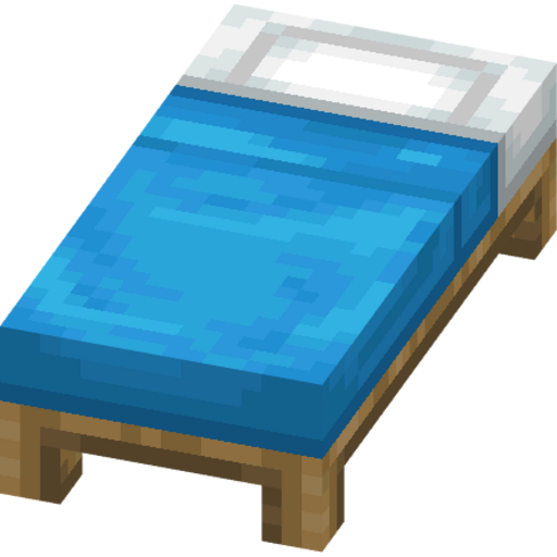 Light Blue Bed - 3D View