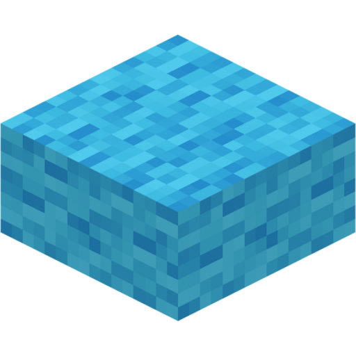 Light Blue Wool Slab - 3D View