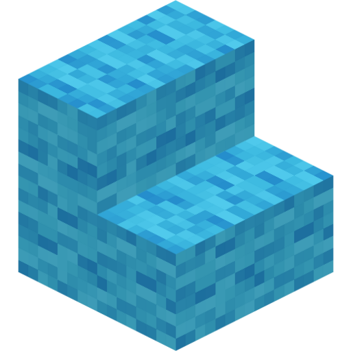 Light Blue Wool Stairs - 3D View