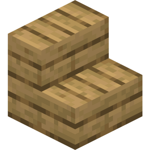 Oak Stairs - 3D View