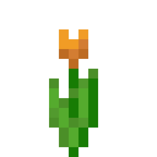 Orange Tulip - Flat View