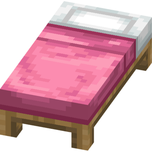 Pink Bed - 3D View