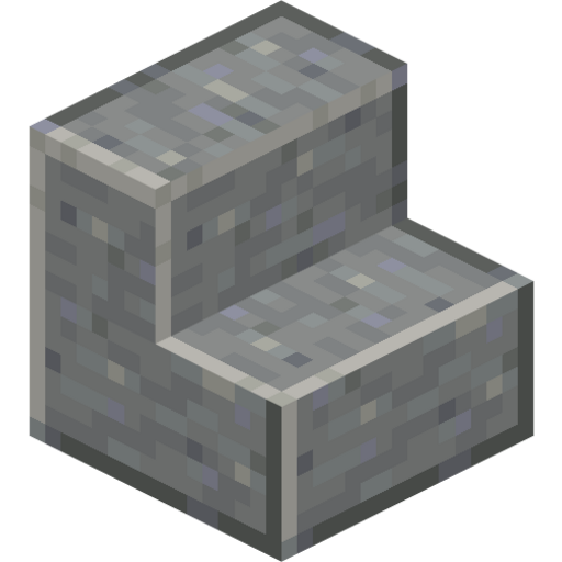 Polished Andesite Stairs - 3D View