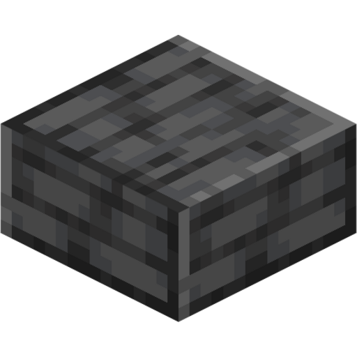 Polished Deepslate Slab - 3D View