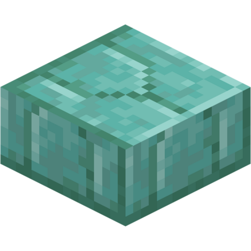 Prismarine Brick Slab - 3D View