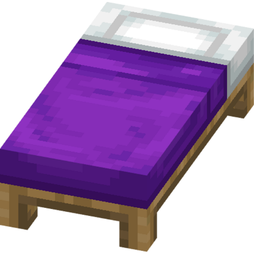 Purple Bed - 3D View