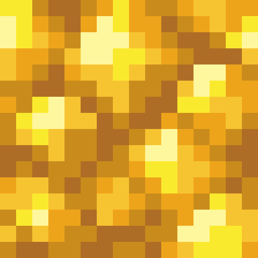 Raw Gold Block - Flat View