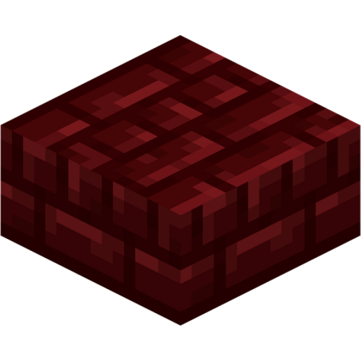 Red Nether Brick Slab - 3D View