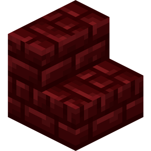 Red Nether Brick Stairs - 3D View