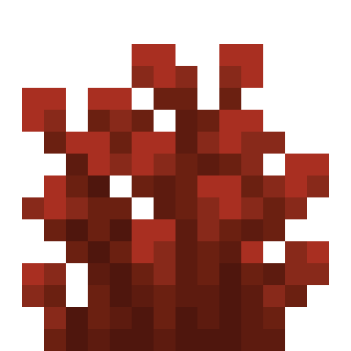 Red Shrub - Flat View