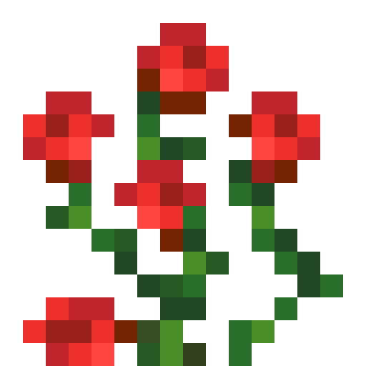 Rose Bush - Flat View