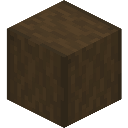 Stripped Dark Oak Wood - 3D View