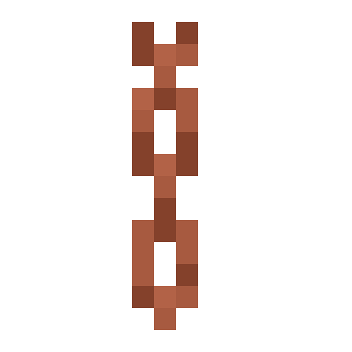 Waxed Copper Chain - Flat View
