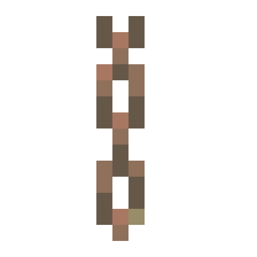 Waxed Exposed Copper Chain - Flat View