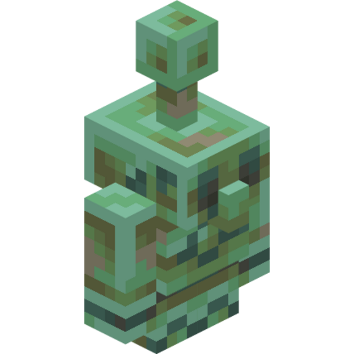 Waxed Weathered Copper Golem Statue