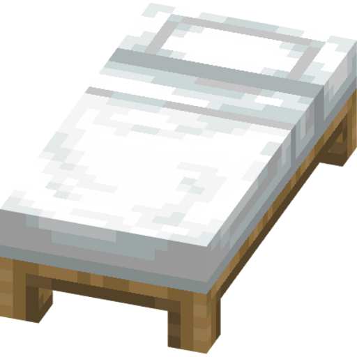 White Bed - 3D View
