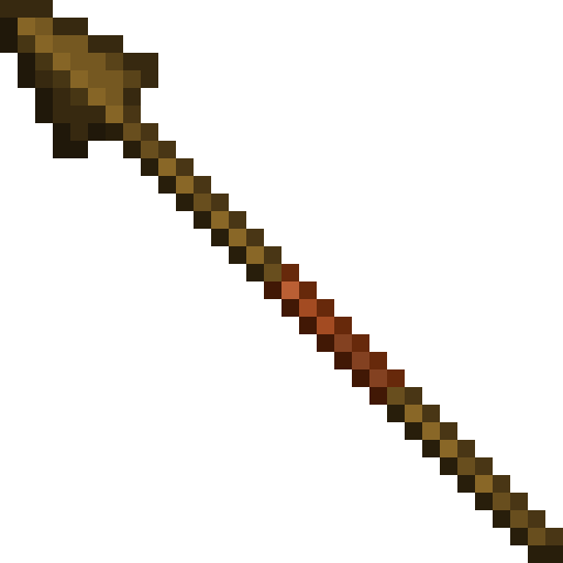 Wooden Spear In Hand