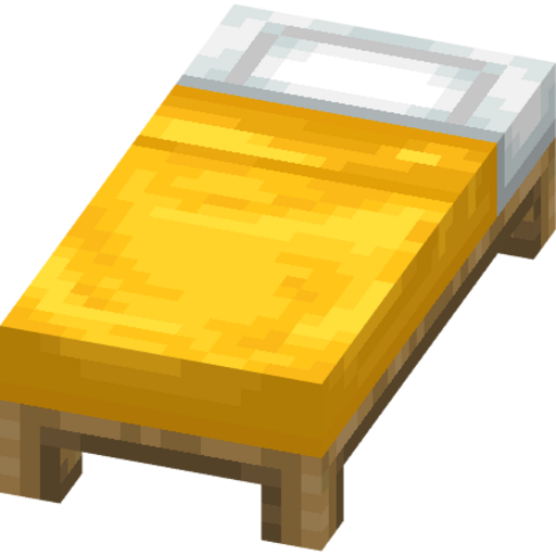 Yellow Bed - 3D View